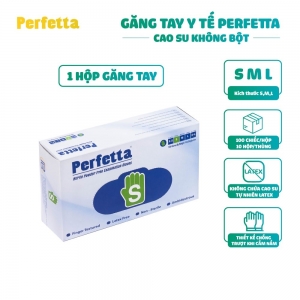 GĂNG TAY CAO SU Y TẾ KHÔNG BỘT PERFETTA
